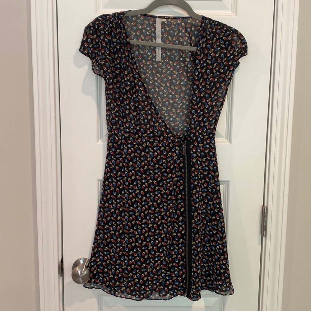 Fit and Flare Dress Black Floral